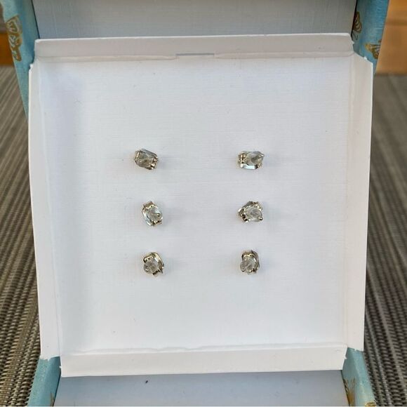 Paige Harper Set of 3 Pearl & Rhinestone Earrings. New in Box! NWT - Picture 3 of 5